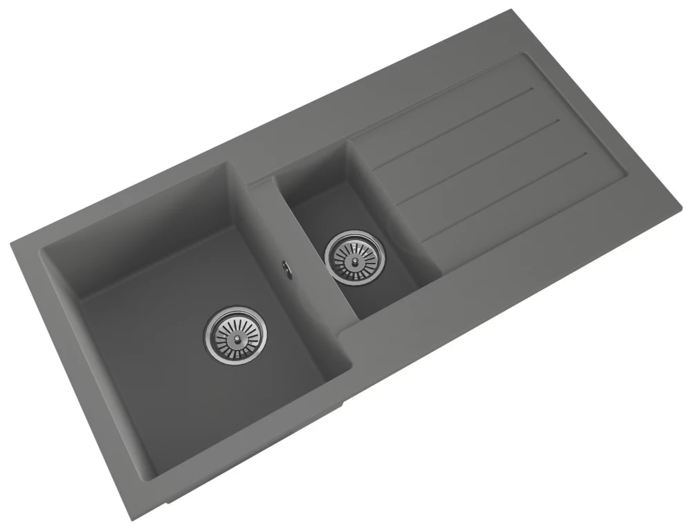 ETAL Comite 1.5 Bowl Granite Composite Kitchen Sink Grey Reversible 1000 X 500mm