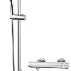Swirl CoolTouch Rear-Fed Exposed Chrome Thermostatic Mixer Shower
