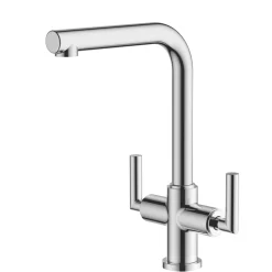 Essentials Dolce Dual-Lever Mono Mixer Kitchen Tap Chrome