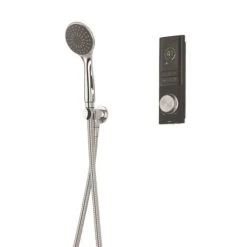 Triton H2ome HP/Combi Ceiling & Rear Fed Dual Outlet Chrome / Black Thermostatic Digital Shower