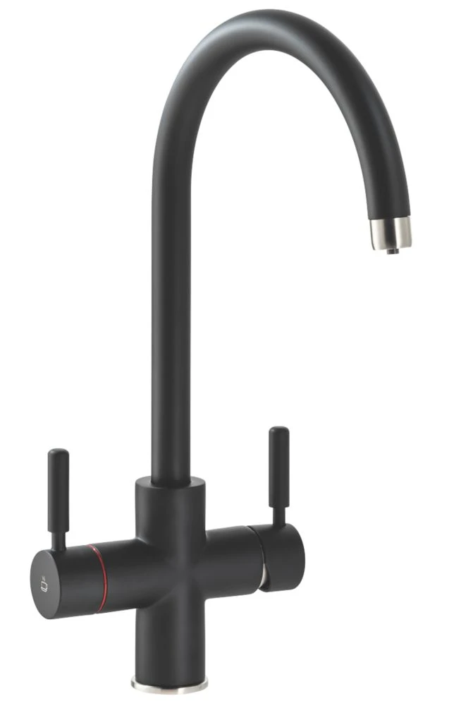 Essentials 3 In 1 Steaming Hot Water Tap Matt Black