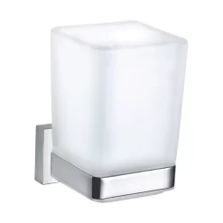 Aqualux York Tumbler Holder With Glass Chrome