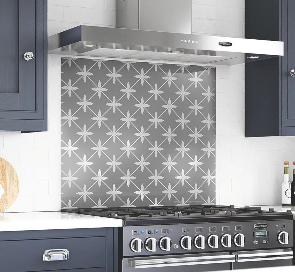 Laura Ashley Wicker Charcoal Self-Adhesive Glass Kitchen Splashback 900 X 750 X 6mm - Image 2