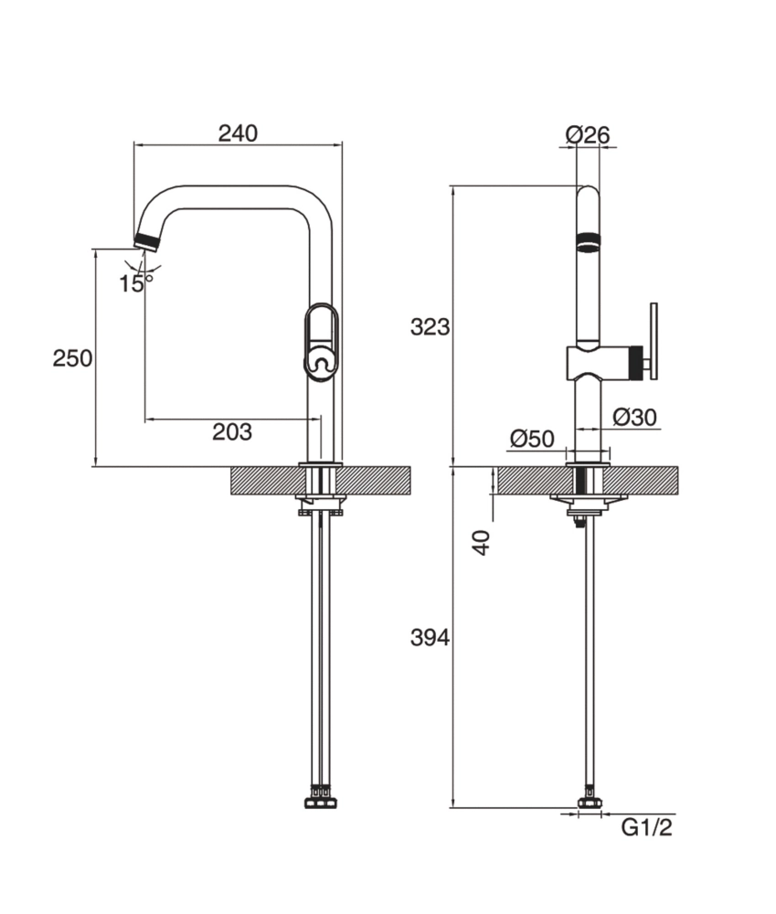 Clearwater Juno Monobloc Tap Chrome - Image 3