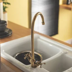 Abode Burford Mono Kitchen Sink Mixer Antique Brass 5 Abode Burford Mono Kitchen Sink Mixer Antique Brass -Zenith Shop 719RK A2