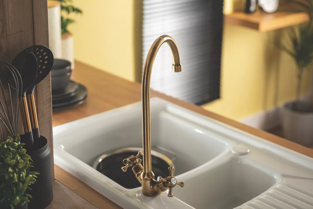 Abode Burford Mono Kitchen Sink Mixer Antique Brass 3 Abode Burford Mono Kitchen Sink Mixer Antique Brass - Image 3