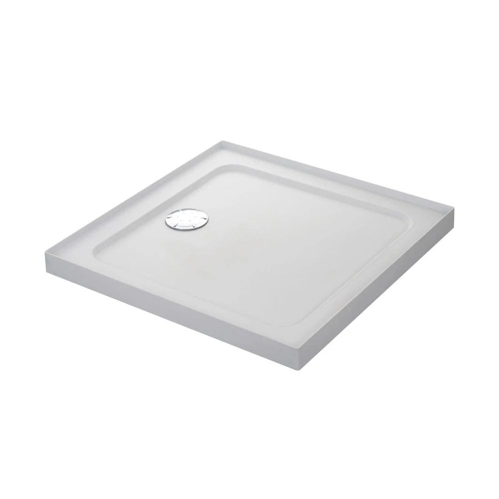 Mira Flight Safe Square Shower Tray With Upstands White 760 X 760 X 40mm