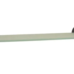Croydex Epsom Black Zinc Alloy Flexi-Fix Glass Shelf 620 X 133 X 54mm