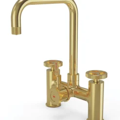 ETAL Industrial Bridge 3-in-1 Hot Water Kitchen Tap Brushed Brass