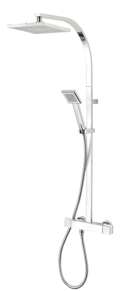 Triton Muse Rear-Fed Exposed Chrome Thermostatic Bar Diverter Mixer Shower