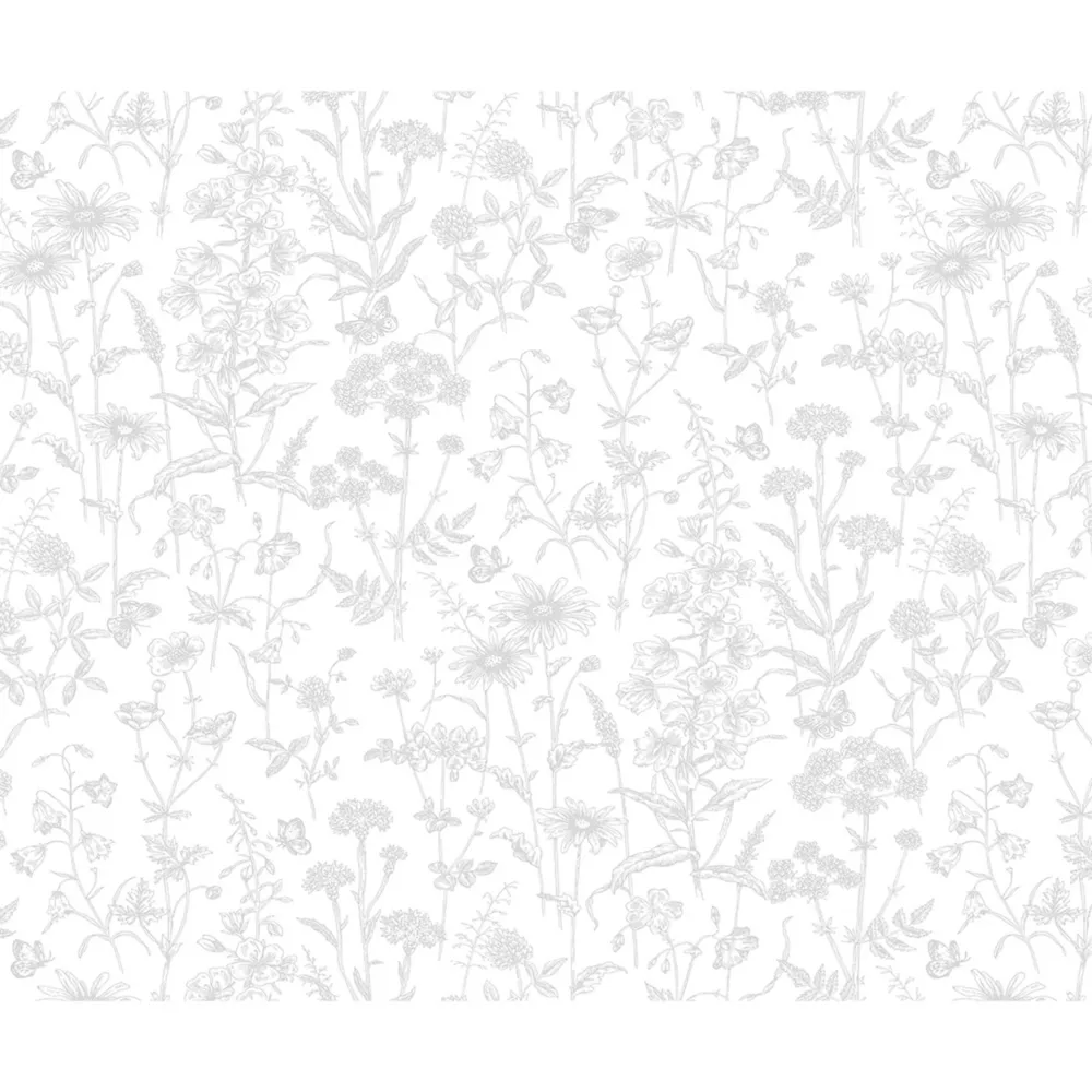Laura Ashley Lisette White Self-Adhesive Glass Kitchen Splashback 900 X 750 X 6mm