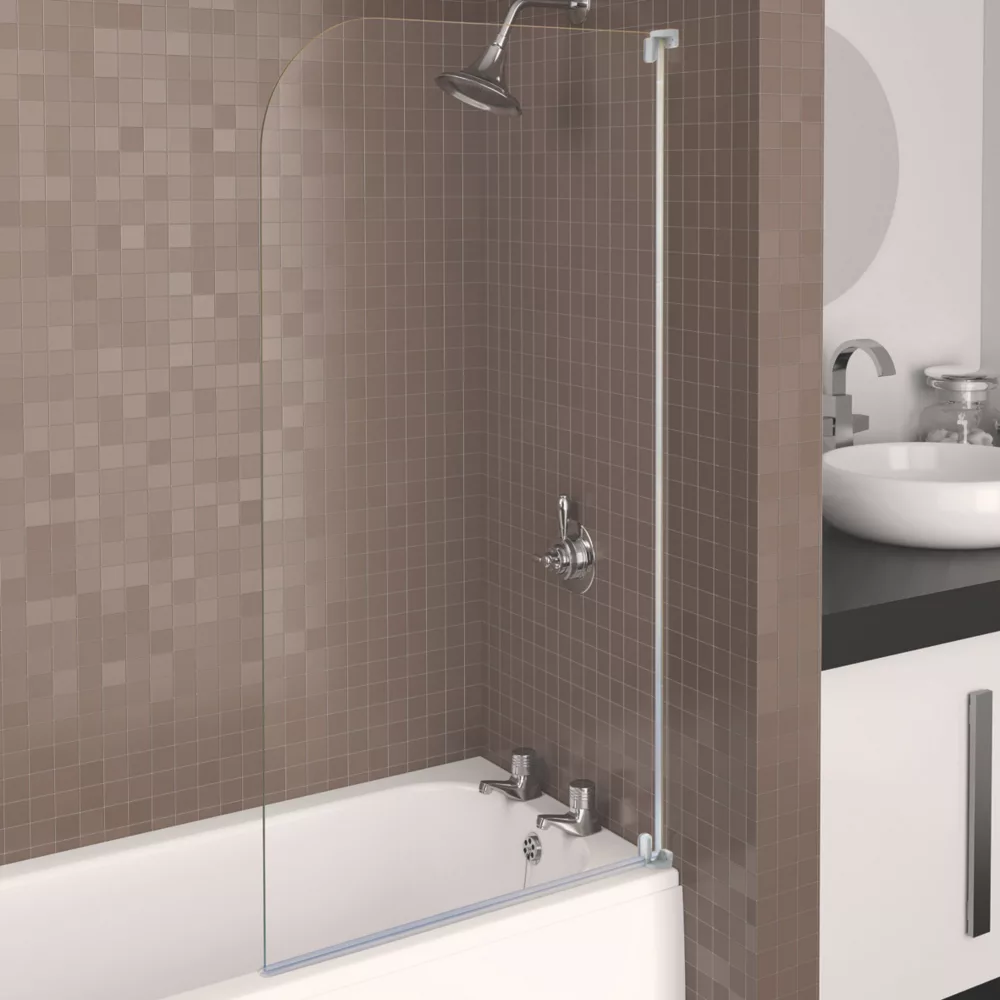 Aqualux Aqua 3 Semi-Framed White Bathscreen 1375 X 750mm - Image 2