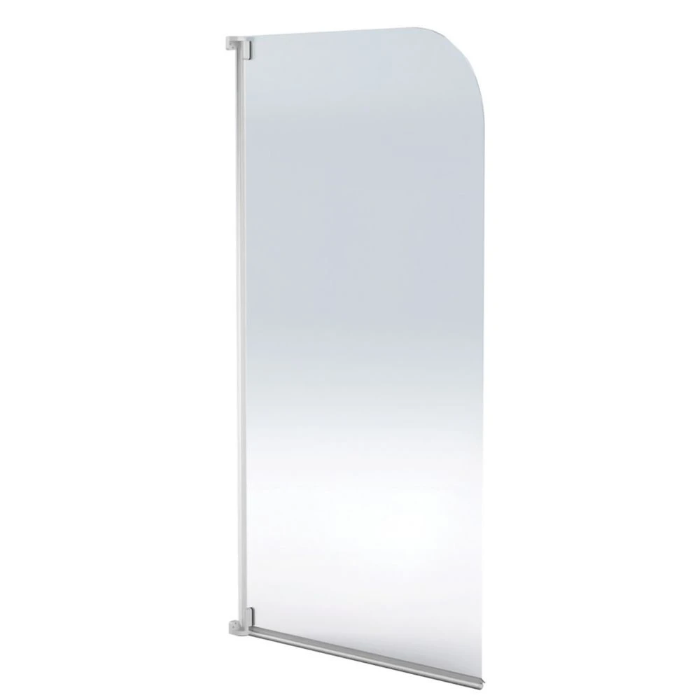 Aqualux Aqua 3 Semi-Framed White Bathscreen 1375 X 750mm
