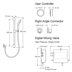Mira Activate HP/Combi Rear-Fed Single Outlet Chrome Thermostatic Digital Mixer Shower 13 Mira Activate HP/Combi Rear-Fed Single Outlet Chrome Thermostatic Digital Mixer Shower -Zenith Shop 749KJ A6