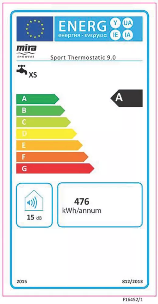 Mira Sport White / Chrome 9kW Thermostatic Electric Shower - Image 5