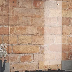 Splashback Clear Splashback With Chrome Caps 600 X 750 X 6mm