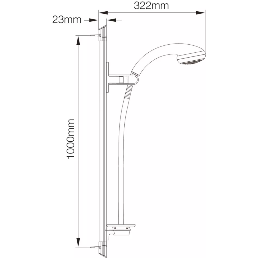 Mira Flex Shower Kit Modern Design Chrome - Image 2