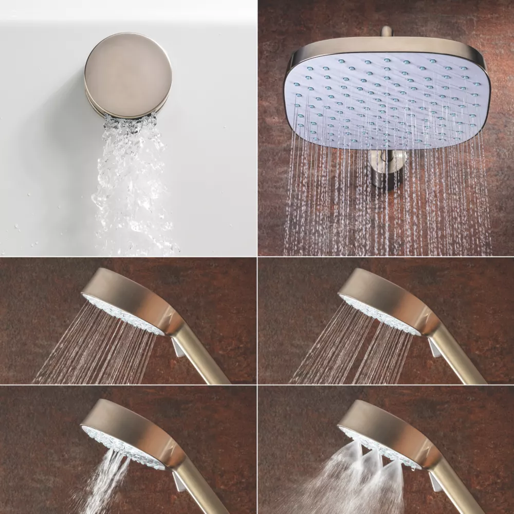 Mira Evoco Rear-Fed Concealed Brushed Nickel Thermostatic Built-In Mixer Shower & Bath Fill - Image 3