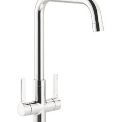Abode Pico Quad Dual-Lever Mono Mixer Kitchen Tap Chrome