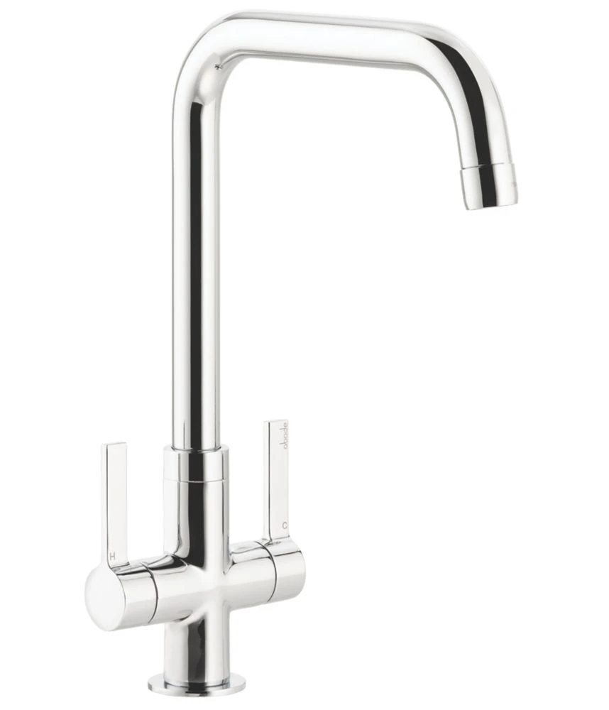 Abode Pico Quad Dual-Lever Mono Mixer Kitchen Tap Chrome