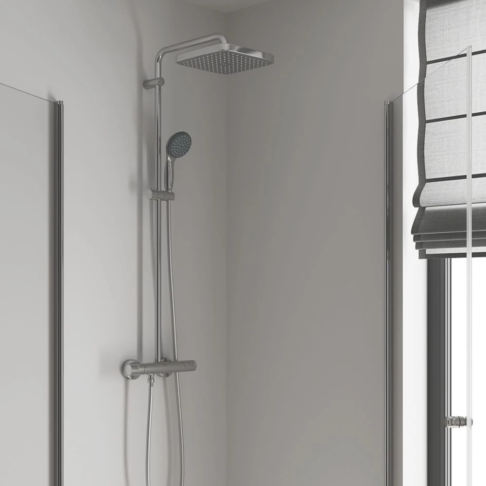 Grohe Vitalio Start 250 Cube HP/Combi Flexible Exposed Chrome Thermostatic Mixer Shower - Image 3