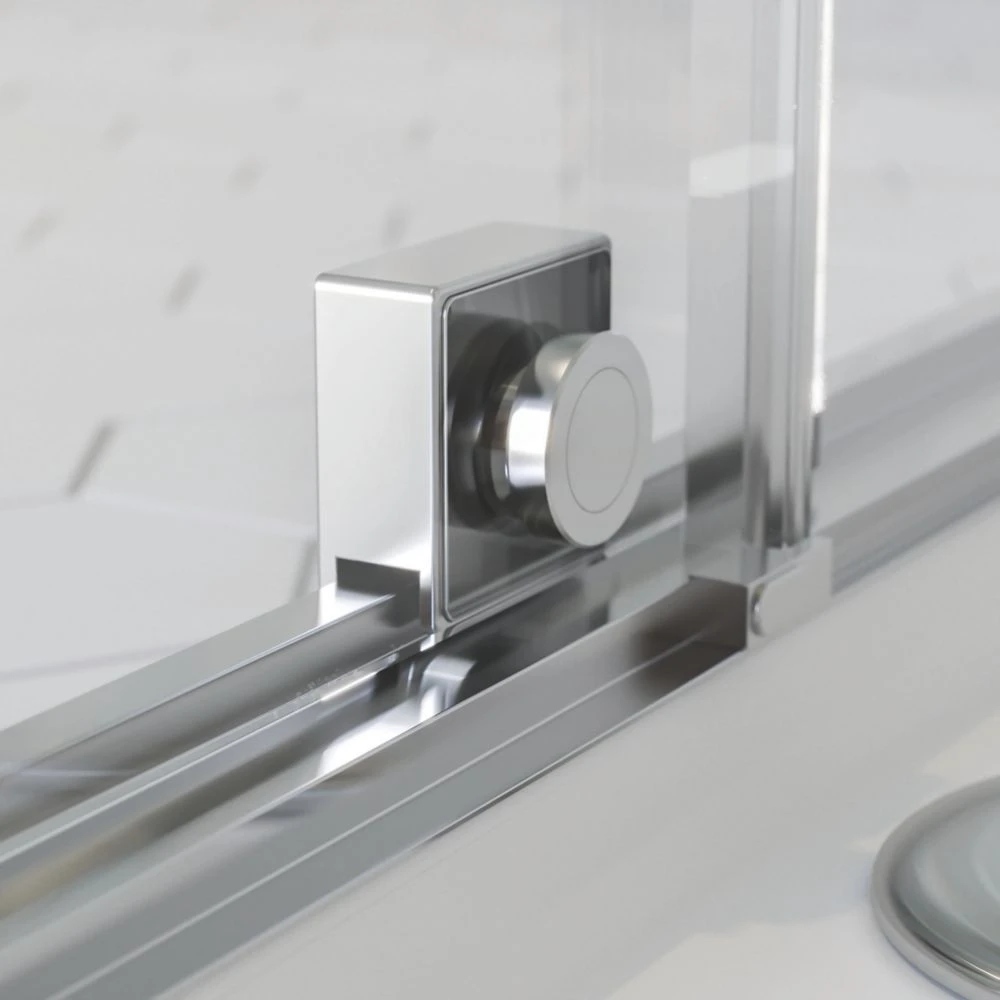 Aqualux Aquarius 6 Frameless Rectangular Sliding Shower Door 1200 X 1900mm - Image 3