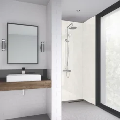 Splashwall Bathroom Splashback Gloss White Reflex 590 X 2400 X 11mm