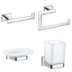 Aqualux York Shower Room 4 Piece Set