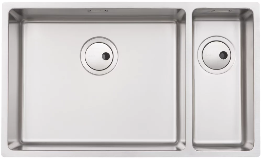 Abode Matrix 1.5 Bowl Stainless Steel Undermount & Inset Kitchen Sink LH 740 X 440mm - Image 2