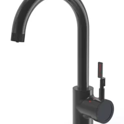 ETAL Industrial Single Lever 3-in-1 Hot Water Kitchen Tap Matt Black