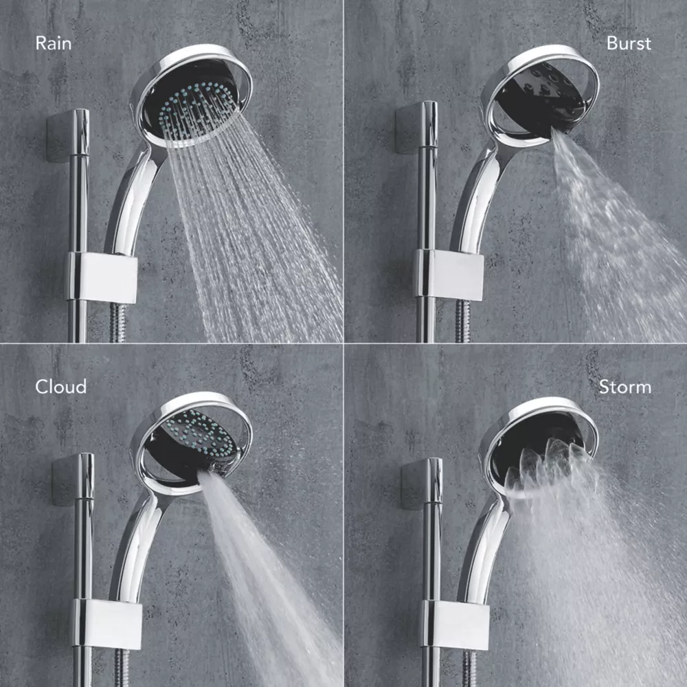 Mira Platinum Dual Gravity-Pumped Rear-Fed Dual Outlet Black / Chrome Thermostatic Wireless Digital Mixer Shower - Image 5
