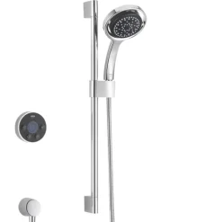 Mira Platinum Dual Gravity-Pumped Rear-Fed Dual Outlet Black / Chrome Thermostatic Wireless Digital Mixer Shower