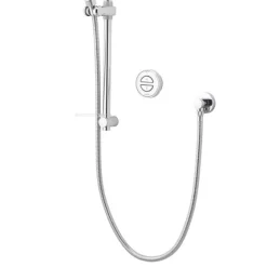 Aqualisa Smart Link Gravity-Pumped Rear-Fed Chrome Thermostatic Smart Shower With Bath Overflow Filler
