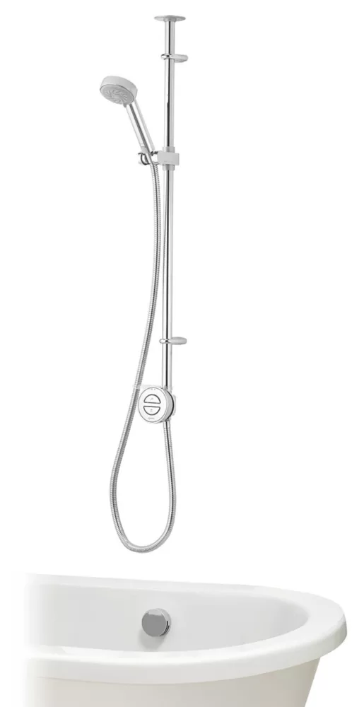 Aqualisa Smart Link HP/Combi Ceiling-Fed Chrome Thermostatic Smart Shower