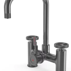 ETAL Industrial Bridge 3-in-1 Hot Water Kitchen Tap Gun Metal