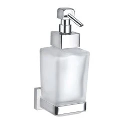 Aqualux York Glass Soap Dispenser Chrome