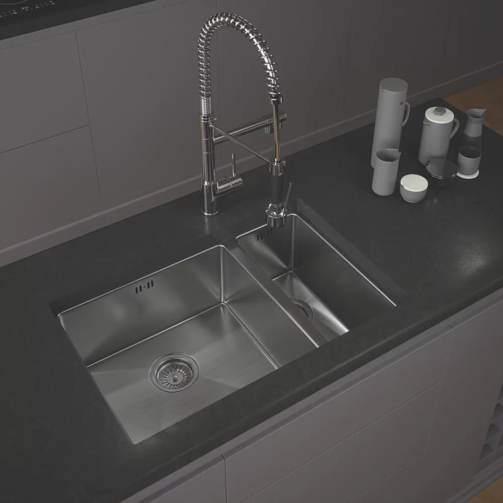 ETAL Elite 1.5 Bowl Stainless Steel Kitchen Sink 670 X 440mm - Image 3