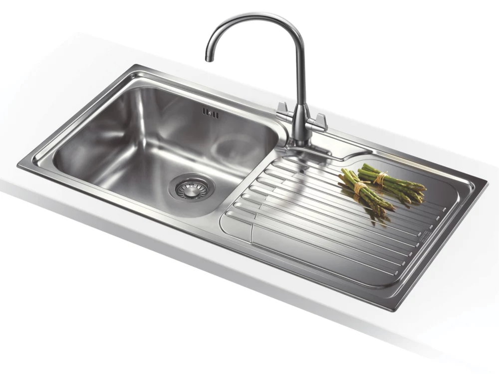 Franke Galassia 1 Bowl Stainless Steel Inset Kitchen Sink 1000 X 500mm - Image 2
