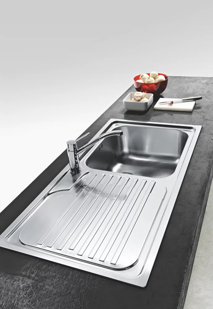 Franke Galassia 1 Bowl Stainless Steel Inset Kitchen Sink 1000 X 500mm - Image 3