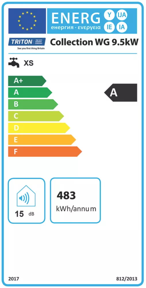 Triton Miniatures White Gloss 9.5kW Manual Electric Shower - Image 4
