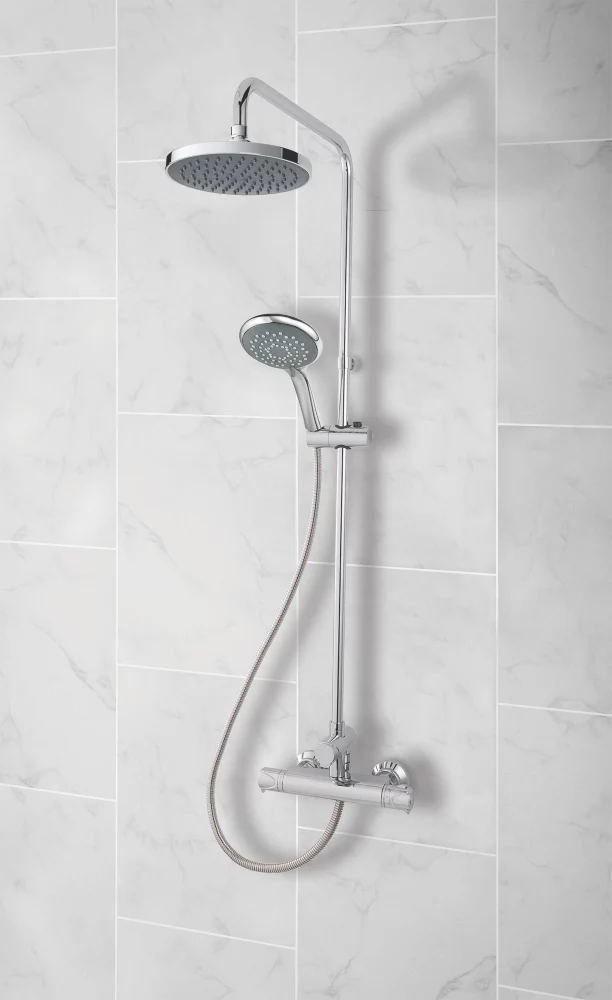 Triton Benito Rear-Fed Exposed Chrome Thermostatic Mixer Shower With Diverter - Image 2