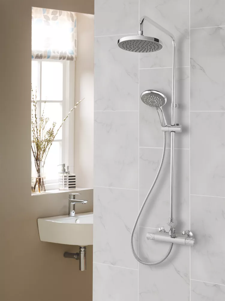 Triton Benito Rear-Fed Exposed Chrome Thermostatic Mixer Shower With Diverter - Image 3