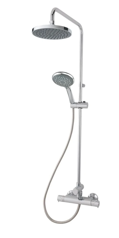 Triton Benito Rear-Fed Exposed Chrome Thermostatic Mixer Shower With Diverter