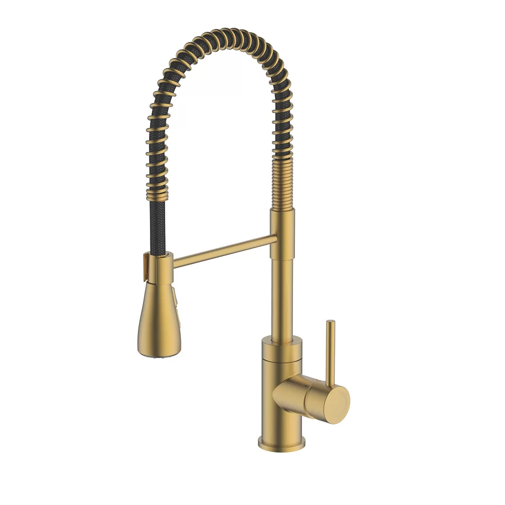 Swirl Seville Mixer Tap Brushed Brass