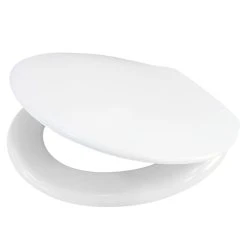 Swirl Standard Closing Toilet Seat Duraplast White