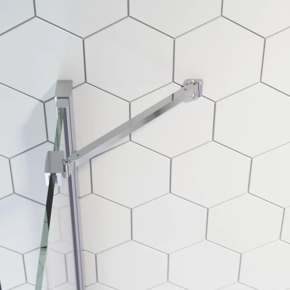 Aqualux Aquarius 6 Frameless Square Shower Enclosure & Tray Reversible Left/Right Opening Chrome 800 X 800 X 1900mm - Image 4