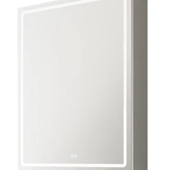 Light Tech Mirrors Adelaide 1-Door Mirror Cabinet With 1400lm LED Light Chrome Gloss 500 X 130 X 700mm