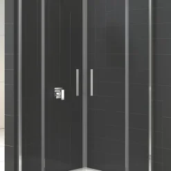 Triton Fast Fix Framed Offset Quadrant 2-Door Shower Enclosure Non-Handed Chrome 1200 X 800 X 1900mm