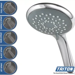 Triton Adam Shower Kit Modern Design Chrome -Zenith Shop 8191X A2