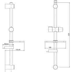 Triton Adam Shower Kit Modern Design Chrome -Zenith Shop 8191X A3